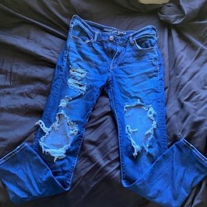 American Eagle Blue Ripped Jeans